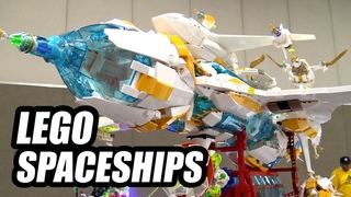 Custom LEGO Fantasy Spaceship Fleet