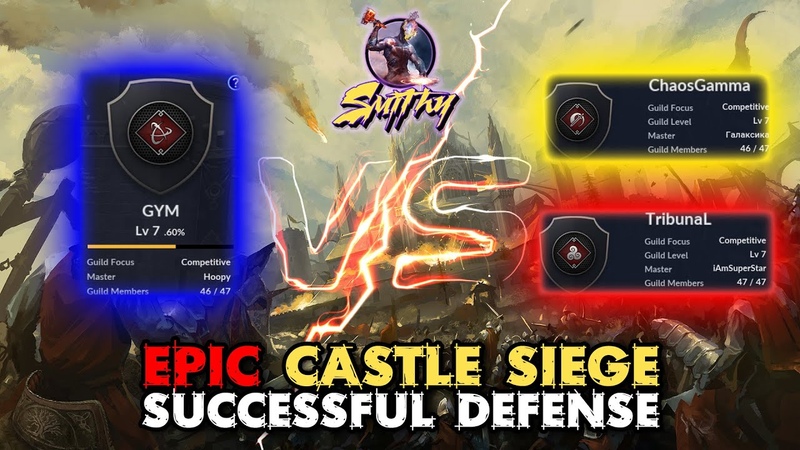 EPIC CASTLE SIEGE DEFENSE GYM vs Chaos Gamma vs Tribuna L Black Desert Mobile