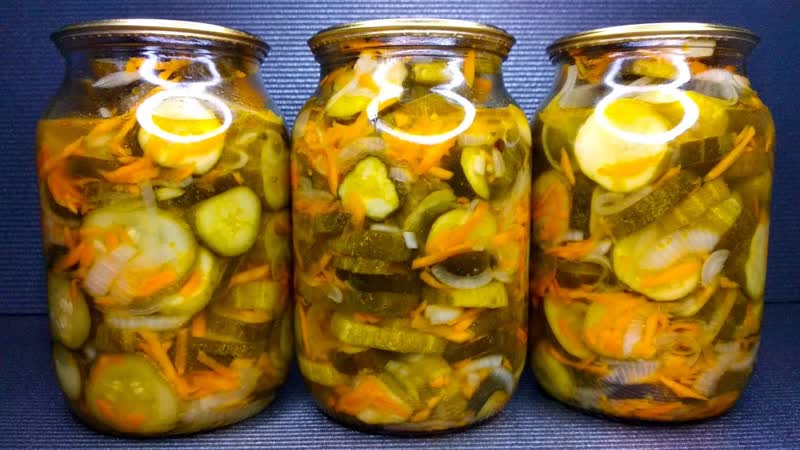 САЛАТ из огурцов на зиму Готовьте сразу