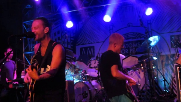 Atoms For Peace Stuck Together Pieces ( front row ) Live Club Amok 6 14 13 in
