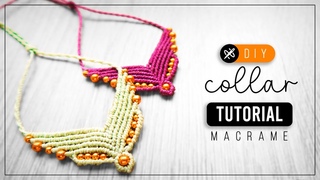 DIY Collar ngel   tutorial | como hacer collar con alas de hilo | diy ● Macrame necklace #235