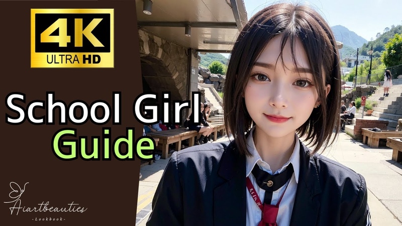 AI LOOKBOOK School Girl as a Cave Guide AI