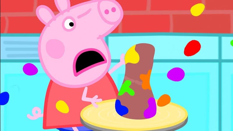 Peppa Pig Plays with Slimy Pottery Clay Peppa Pig Official Channel Family Kids