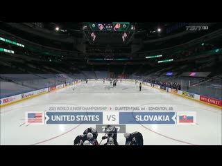 United States (USA) vs Slovakia Full Highlights _ Quarter-finals WJC 2021 - 1_2_2021