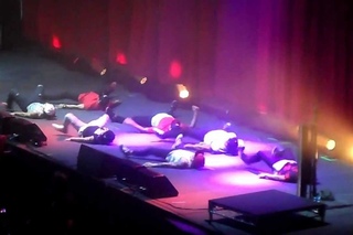 Justice Crew dancing to Mr Boombastic