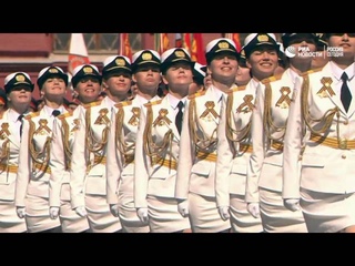Женщины-военнослужащие на Параде Победы 2016