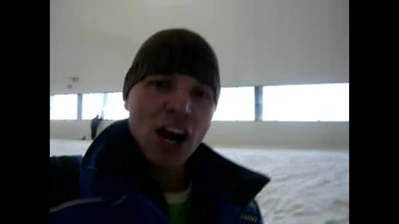 My first time on the snowboard Lets go to the