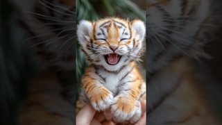 Imagine: How big will this little tiger grow #tiger#shorts#nature#funny#cute