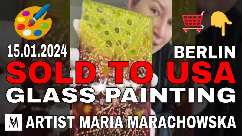 Glass Painter Maria Marachowska shows sold glass paintings ,