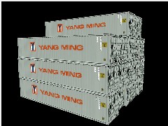 Container Stack 24 - 45 footers Yang Ming DES