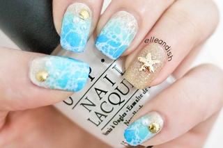 Spring Break: Water Spotted Beach Nails (2 Ways!)