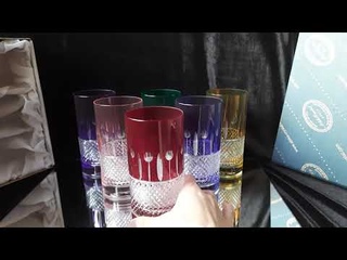 - Bohemian colored water glasses