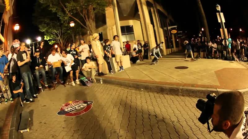 Urban flat gap skateboard contest Red Bull Mind The