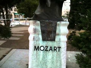 Mozart Statue in an Odd Place