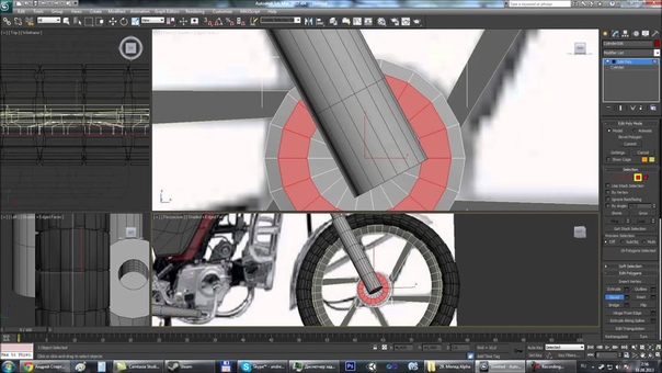 3 DS Max, Motorcycle modeling timelapse (part 1) by