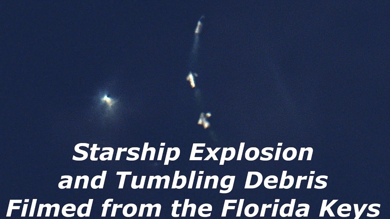 Space X Starship Explosion Filmed from the Florida