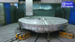 Обработка планшайбы, диаметр 2240мм, на обрабатывающем центре VC50 Gantry Machine!