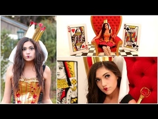 DIY костюм Королева Сердец Тима Бертона + макияж на Хэллоуин