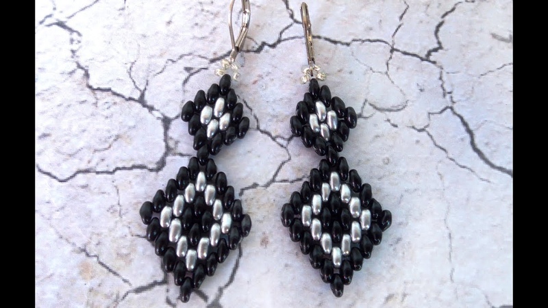 Classic diamond earrings with superduos