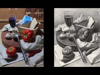 Still Life Drawing in Pencil with reference photos