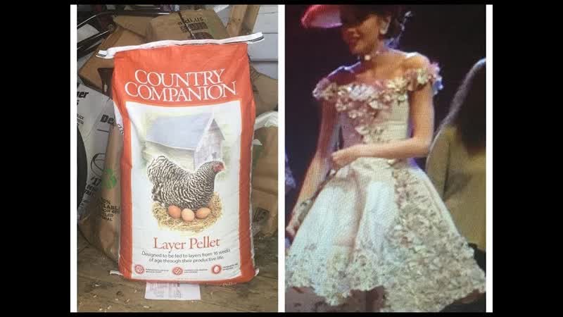 MAKING A FANCY DRESS OUT OF CHICKEN FEED