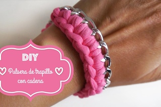 Pulsera de trapillo paso a paso con cadena