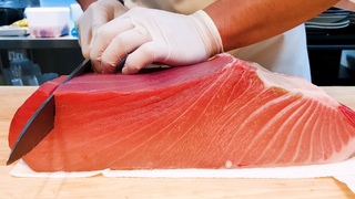 참치해체 달인, 200KG 대왕 참치 해체, 노량진수산시장, 200KG Giant Bluefin Tuna Cutting Show. Sashimi, Korean fish market