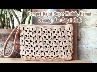 Dompet Rajut Motif PITA Super Mudah & Cepat Naik Cocok untuk Pemula | Crochet Wallet Easy Tutorial