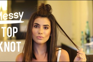 The Perfect Messy Top Knot Hair Tutorial