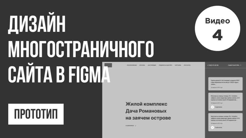 Дизайн многостраничного сайта в Figma (Прототип Веб дизайн,
