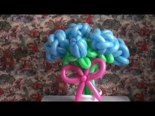 Зимние розы из воздушных шаров. Winter Rose of balloons.