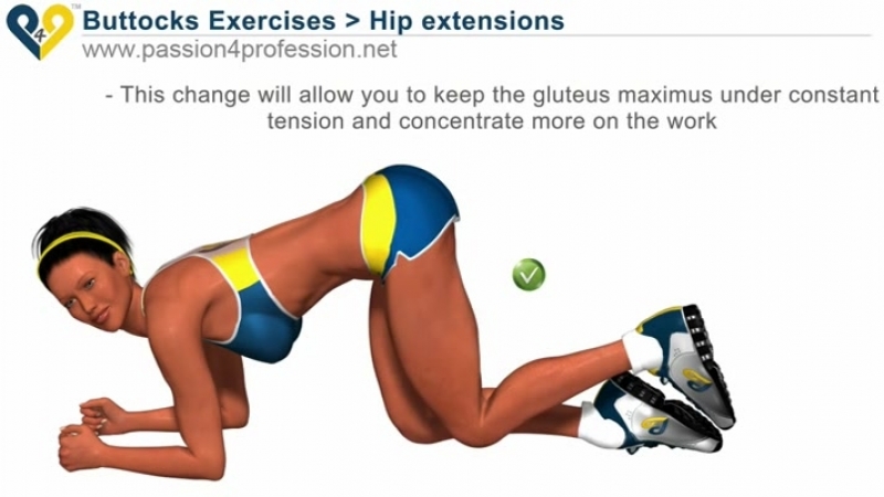 Hip extensions butt exercise for