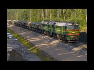 2М62-0605 и 2ТЭ116-1736 (Каменногорск) / 2M62-0605 and 2TE116-1736 (RZD, Kamennogorsk)
