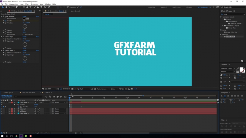 AFTER EFFECTS TUTORIAL Text reveal animation in after