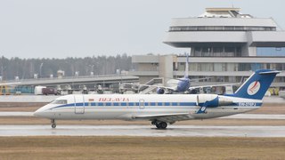 Руление после посадки Bombardier CRJ-200ER EW-276PA Belavia (UMMS/ MSQ) Минск