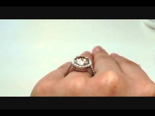 ctw Round Brilliant Cut Natural Chocolate-SI2 Diamond Engagement Ring - BigDiamondsUSA