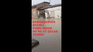 Kuchli yomg`irdan so`ng Samarqandda uy quladi