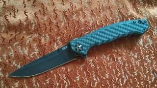 Нож ZT K0452WBW Flipper Knife Carbon Fiber (blackwash) сталь CPM-S35VN