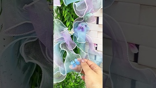 ЕГО КУПЯТ СРАЗУ. Большой БАНТ ИЗ ОРГАНЗЫ с бабочками | Ribbon bow | Hair bows