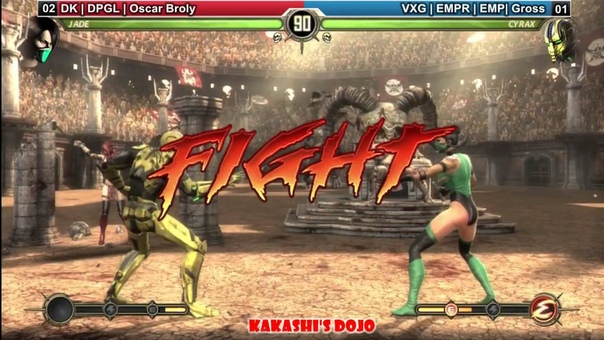 MK9 DK DPGL Oscar Broly( Jade) vs VXG EMPR EMP Gross ( Cyrax, Smoke,