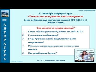 Учимся анализировать стихотворения 1 занятие