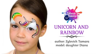 Unicorn and rainbow the face paint tutorial