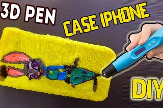 3D ручка рисуем чехол для IPHONE(зверополис) / speed drawing case for IPHONE(zootopia)