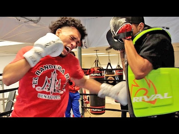 RIB BREAKING PUNCHES THROWN BY DAVID BENAVIDEZ IN TRAINING FOR CALEB PLANT INTENSE TRAINING