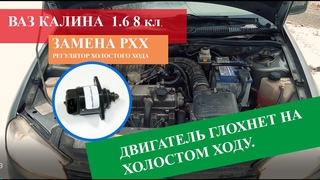 Лада Калина 1.6  глохнет двигатель на холостом ходу. Замена РХХ и промывка дроссельного узла ДУ.
