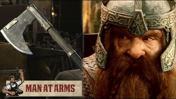 Forging Gimlis Bearded Axe ( Lord of the Rings) MAN AT