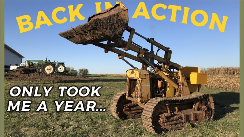 60 Year Old Oliver Crawler Returns to Service Installing Loader and Everything