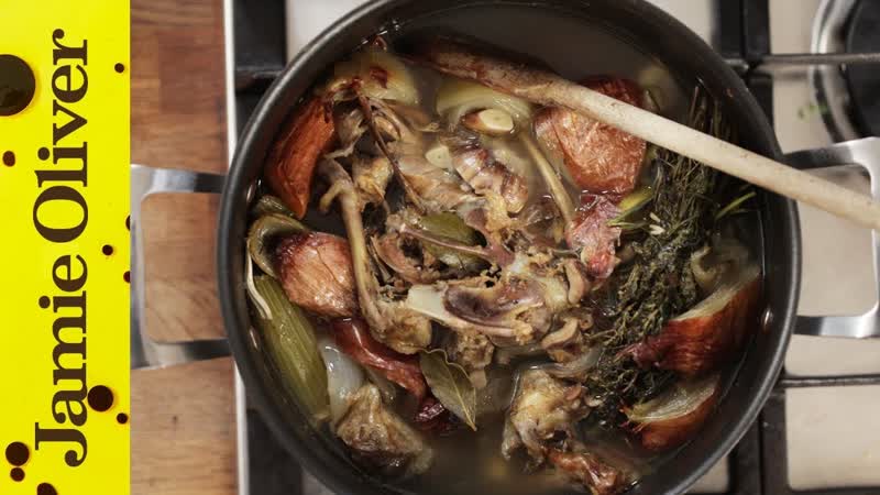 Easy chicken stock, Jamie Olivers food