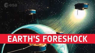 Simulation of Earth’s foreshock during a solar storm