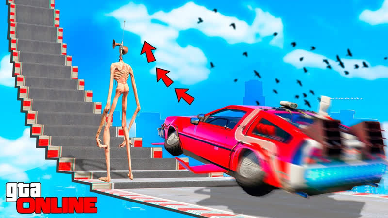 GTA 5 КАК ДАЛЕКО СИРЕНОГОЛОВЫЙ SCP И ДЕЛОРИАН СМОЖЕТ ЗАБРАТЬСЯ